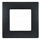 Рамка 1-постовая Legrand Etika антрацит 672581 - фото №1