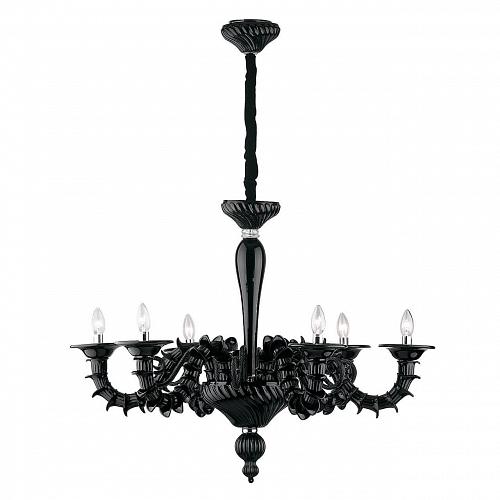 Подвесная люстра Ideal Lux Ca Rezzonico SP6 Nero 007724