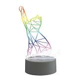Фигурка светодиодная «Кошка» 25,5x13.5см Uniel ULI-M501 RGB/3AAA Catty/White UL-00007419