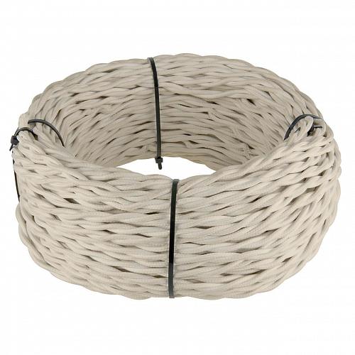 Ретро кабель Werkel витой трехжильный 1,5 мм песочный 4690389130182