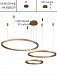 Подвесная люстра Crystal Lux FORTUNA SP158W LED D400+600+800 GOLD - фото №4