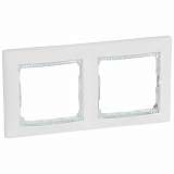 Рамка 2-постовая Legrand Valena белая/кристалл 774462