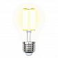 Лампа светодиодная филаментная E27 23W 3000K прозрачная LED-A70-23W/3000K/E27/CL PLS02WH UL-00005897 - фото №1