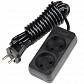 Удлинитель Uniel 2гн х 3м б/з Standard S-CD2-3 Black UL-00003603 - фото №1