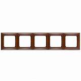 Рамка 5-постовая Legrand Valena тонированное дерево 770315