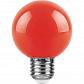 Лампа светодиодная Feron E27 3W красная LB-371 25905 - фото №1