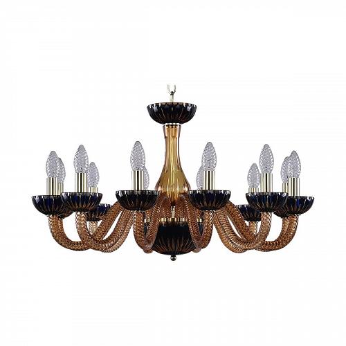 Подвесная люстра Bohemia Ivele 1308/12/240 G Am/Amber-Blue/H-1K