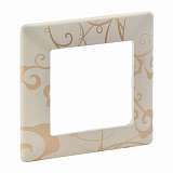 Рамка 1-постовая Legrand Valena Life Ампир бежевый 754111