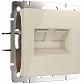 Розетка двойная Ethernet RJ-45 Werkel слоновая кость W1181103 4690389155864 - фото №1