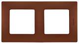 Рамка 2-постовая Legrand Etika какао 672572