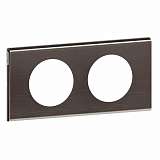 Рамка 2-постовая Legrand Celiane Corian чёрный никель 069032