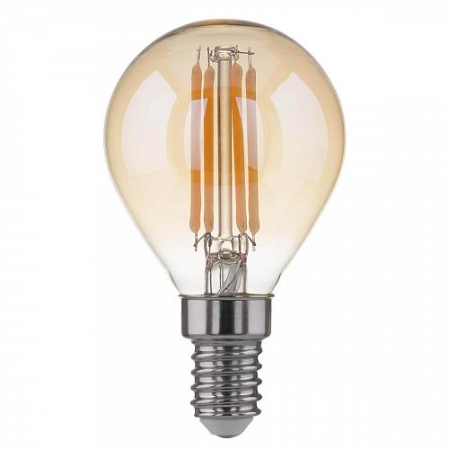 Лампа светодиодная филаментная Elektrostandard F E14 6W 3300K золотой 4690389108303